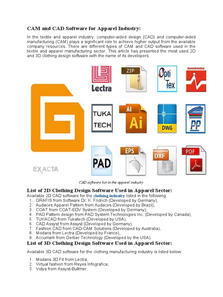 Garmentsmerchandising - CAM and CAD Software For Apparel Industry | PDF