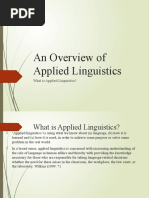 An Overview of Applied Linguistics History Lecture 2