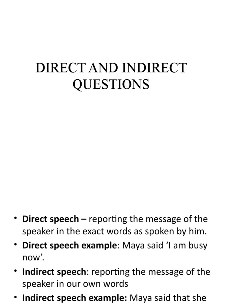 Direct and Indirect Speech Rules | PDF | Linguistics | Grammar