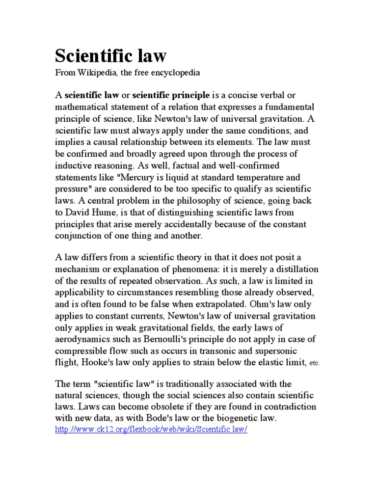 Scientific Law Article | PDF | Social Science | Science & Mathematics