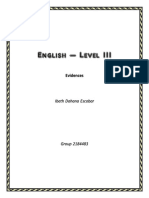 Evidences Level III - Ibeth Escobar