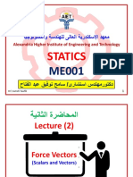 Statics: Alexandria Higher Institute of Engineering and Technology