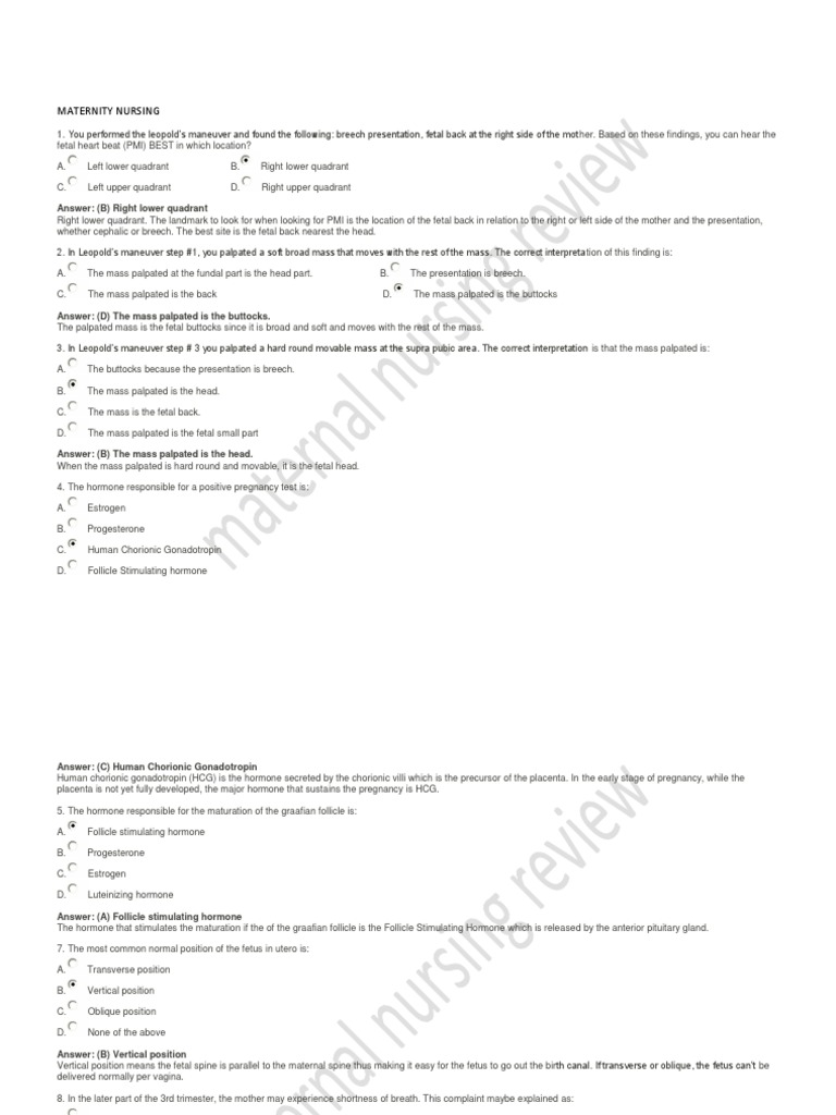 Maternal Nursing PDF Childbirth Pregnancy