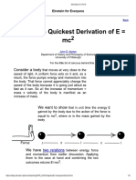 Derivation E MC 2