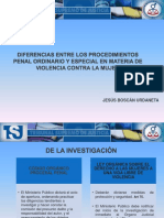 PONENCIA DOCTOR JESÚS BOSCÁN - Diferencias Entre Los Procedimientos Penal Ordinario y Especial en Materia de Violencia Contra La Mujer