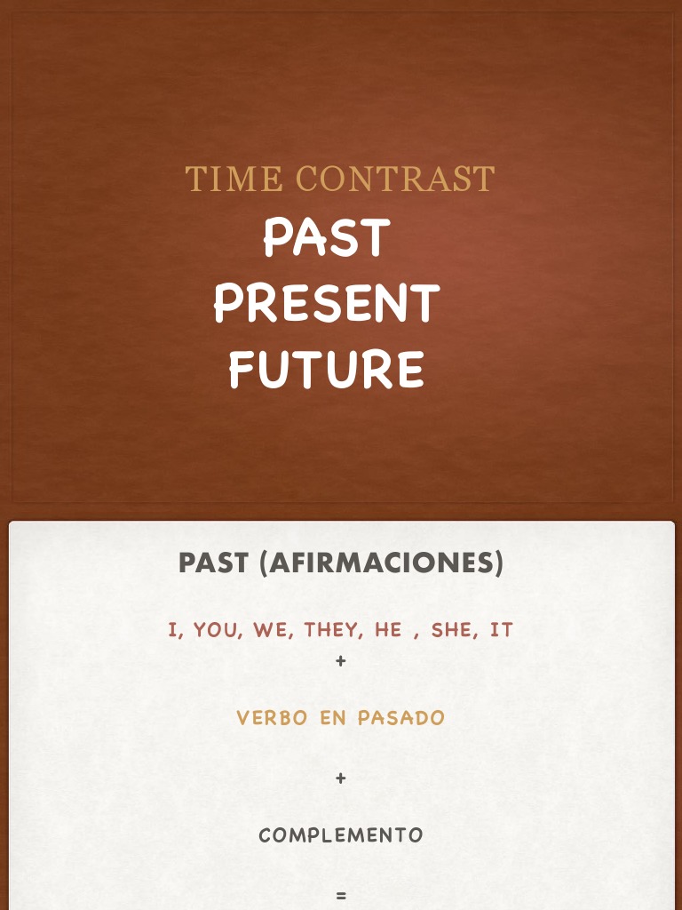 Time Contrast: Past Present Future | PDF