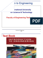 Introduction To Engineering: International University For Science & Technology