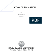 Foundation of Education: Rajiv Gandhi University