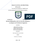 Artículo de Investigación de Revisión Bibliográfica Sobre Los Derechos Humanos y Su Enfoque en La Profesión de Ingeniería