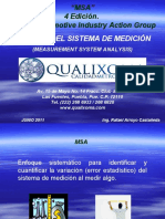 Análisis Del Sistema de Medición: (Measurement System Analysis)