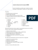 Proceso de Selección Del Personal de La Empresa BIMBO