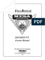 MESA BOOGIE RACKMOUNT Owners Manual