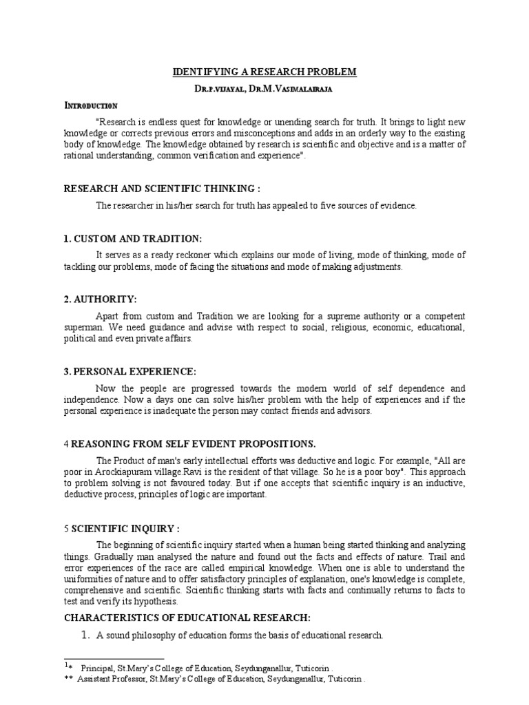 Identification of research problem - ppt image