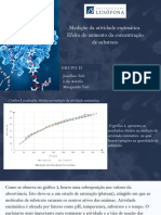 Medição da atividade enzimática: efeito da concentração de substrato