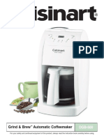 Cuisinart DGB-500 Coffee Maker INSTRUCTION MANUAL