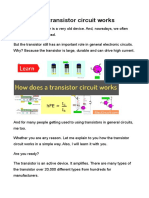 How Does A Transistor Circuit Works