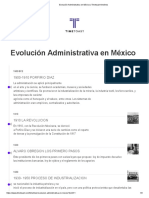 Evolucion Administrativa en Mexico Timetoast Timelines