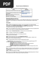 Backup Quick Reference