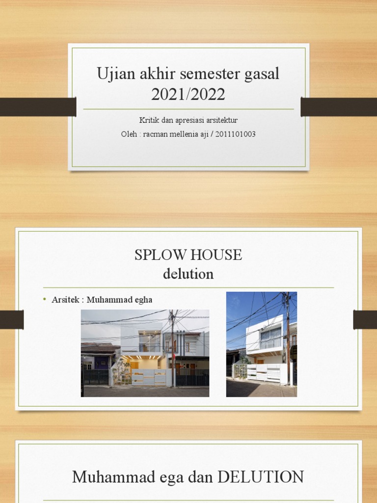 Arsitektur Splow House oleh Muhammad Egha | PDF