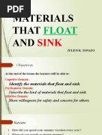 Objects That Sink or Float in Water | PDF