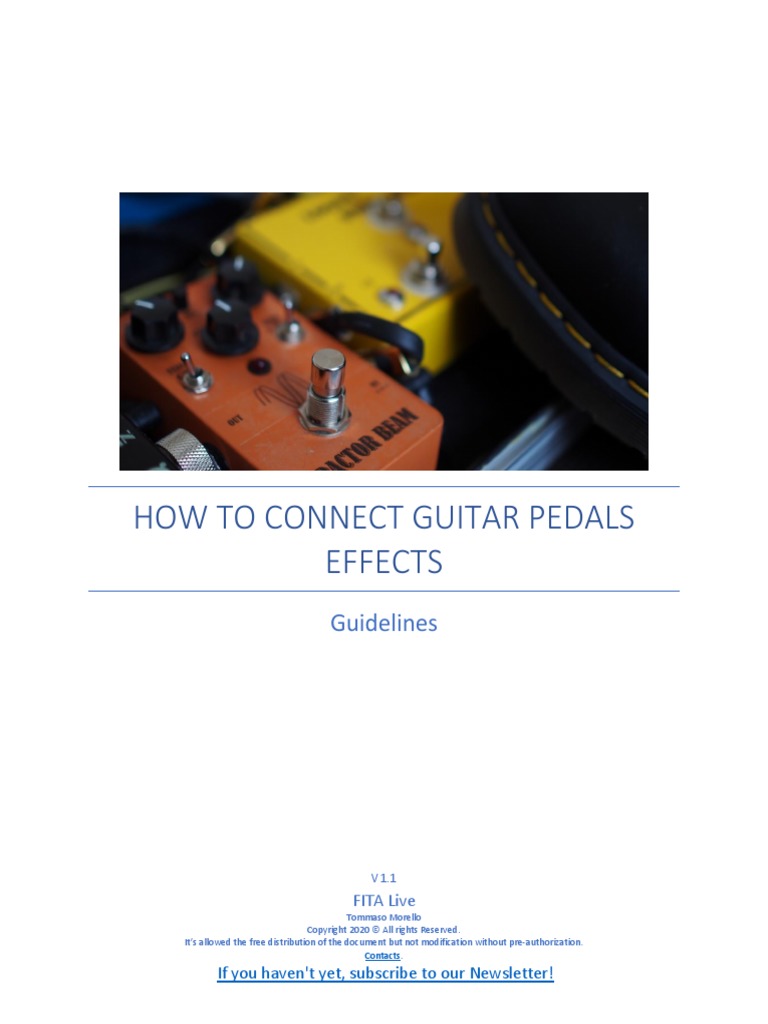 How To Connect Guitar Pedals Effects Guidelines PDF Audio Engineering Music Technology