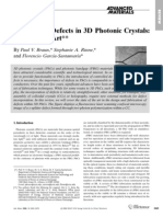 Defects in 3D Photonic Crystals