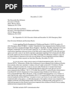 HHS Letter Re Florida Emergency Rule 12-23-2021