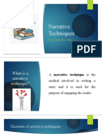 Narrative Techniques: Form 4 English B: Week 1