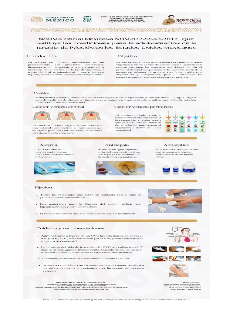 NORMA Oficial Mexicana NOM-022-SSA3-2012 | PDF | Terapia intravenosa ...