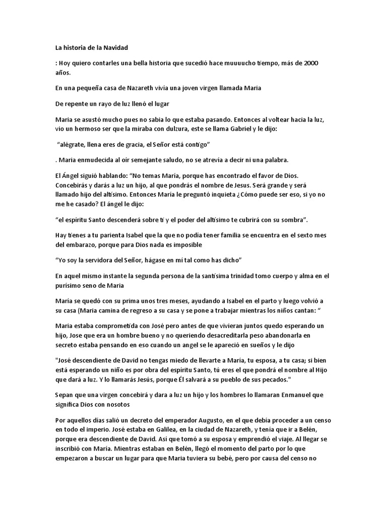 La historia del nacimiento de Jesús | PDF | María, madre de Jesús ...