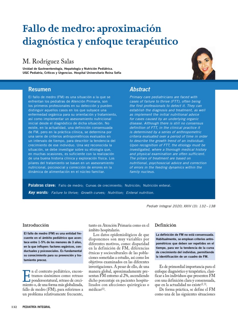Fallo de Medro en Pediatría: Definición y Tratamiento | PDF ...