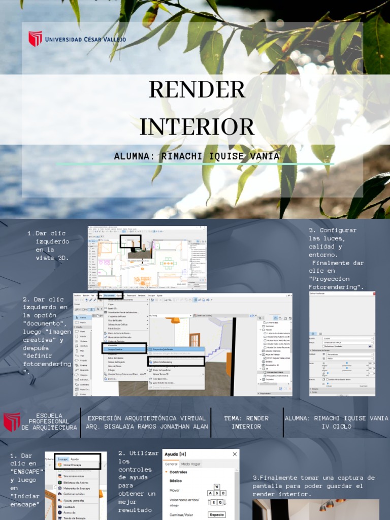 Guía para Renderizar Interiores | PDF