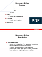 Document Styles Agenda: Description Benefits How To Set Up The Feature How To Use The Feature
