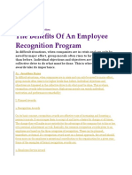 Employee recognition program benefits