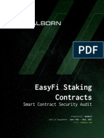 EasyFi Network Staking Smart Contract Security Audit by Halborn Security - June 2021
