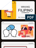Wikang Filipino Sa Edukasyon