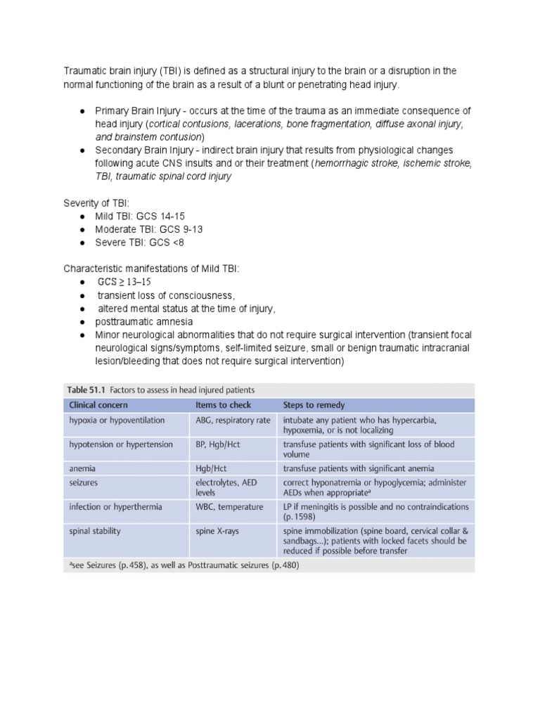 Traumatic Brain Injury | PDF | Traumatic Brain Injury | Concussion