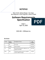 Software Requirements Specification: Notepad