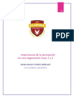 Importancia de la percepción en las negociaciones: Casos 1 y 2