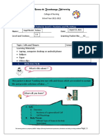 Learning Packet in Level 1-Anatomy and Physiology: College of Nursing School Year 2021-2022