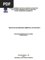 UNIÃO DINÂMICA DE FACULDADES CATARATAS indice de salubridade