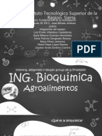 Historia, Desarrollo y Estado Actual de La Ing. Bioquimica