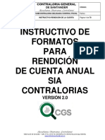 Formatos rendición cuentas