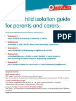 School Child Isolation Guide For Parents and Carers: COVID-19