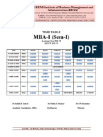 Time Table Sem-I - Online Updated