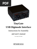 Tinygate Usb Digimode Interface: Instructions For Assembly and User'S Manual