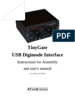 Tinygate Usb Digimode Interface: Instructions For Assembly and User'S Manual