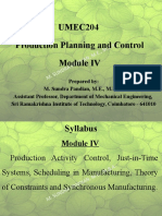 UMEC204 Production Planning and Control: M.E ., M .B.A