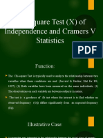 Chi-Square Test (X) of Independence and Cramers V Statistics