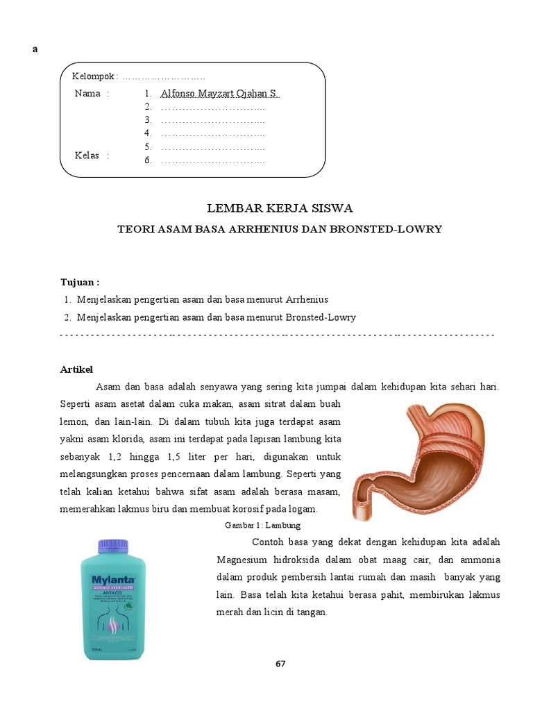 KB 1 Asam Basa LEMBAR KERJA SISWA | PDF